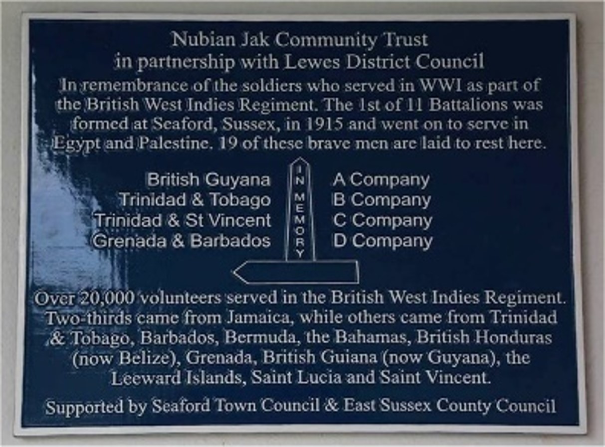 British West Indies Regiment plaque