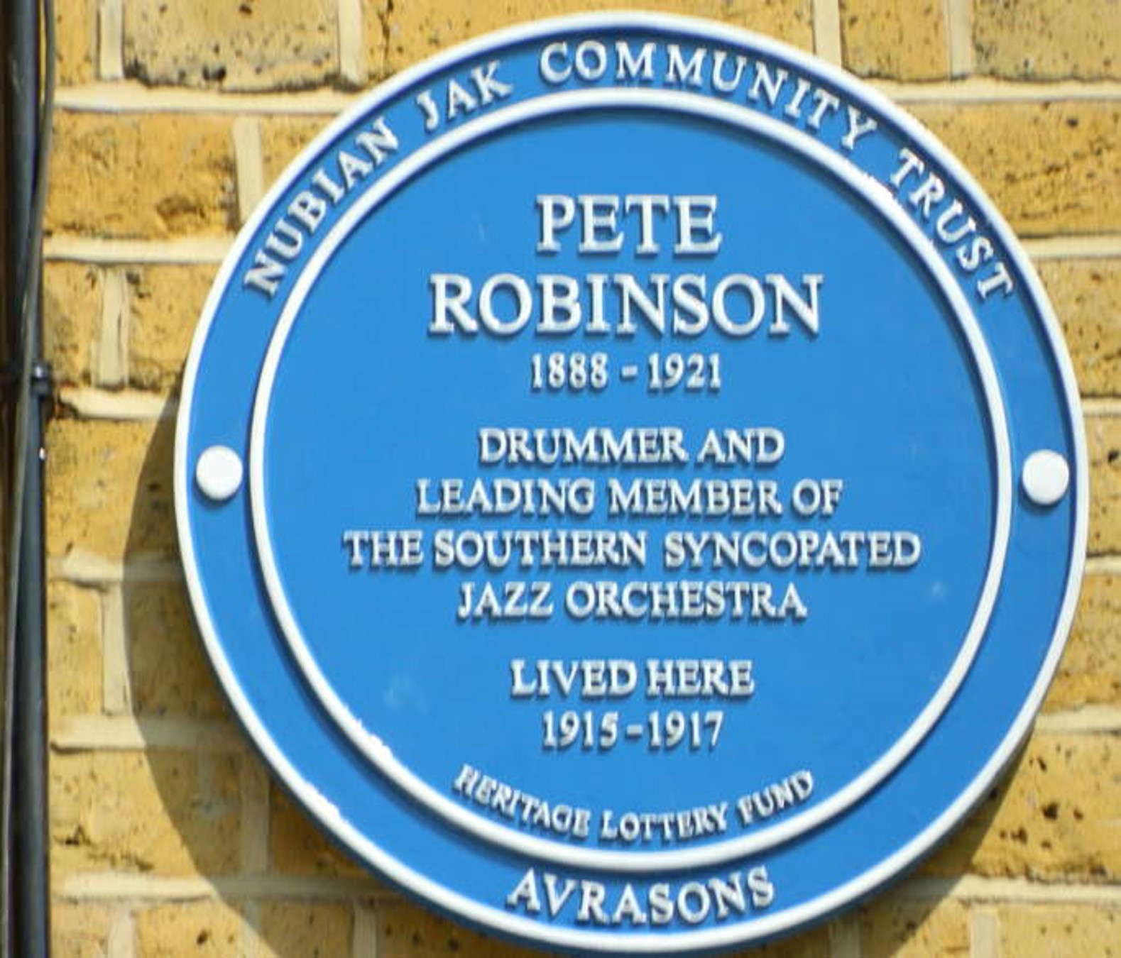 Pete Robinson Plaque